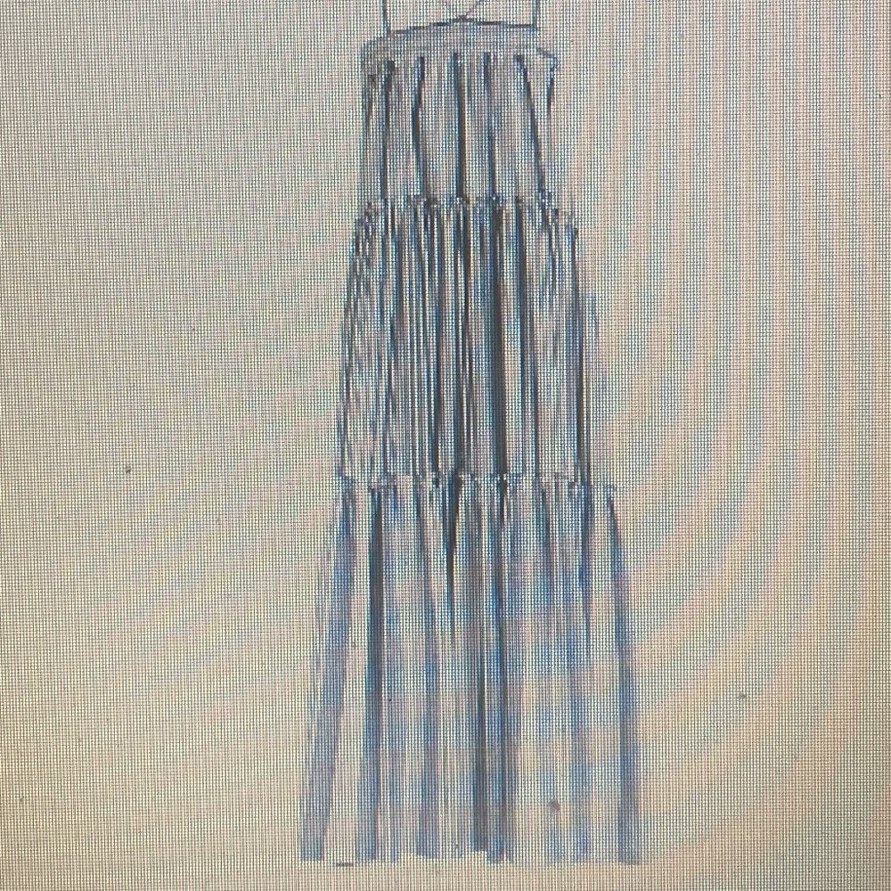 Linen white & navy stripe maxi sun dress